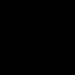 A black and white line art drawing of a powerful dragon with large bat-like wings, sharp claws, and a long, curling tail.